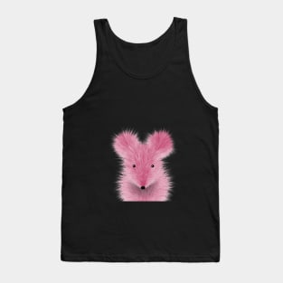 furry pink mouse no background Tank Top